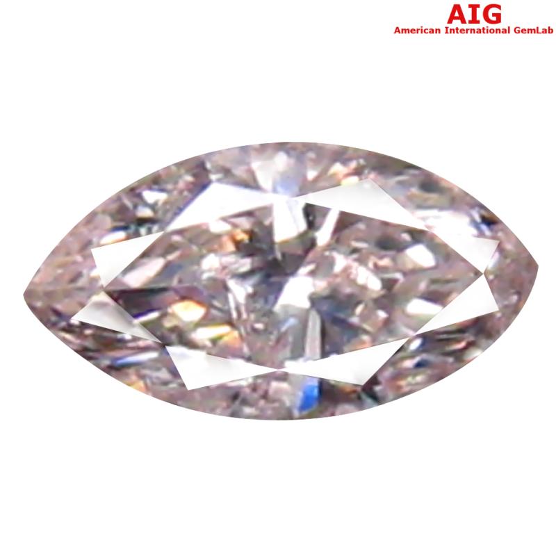 0.11 ct AIG Certified First-class I1 Clarity Marquise Cut (5 x 3 mm) J (Near Colorless) Diamond Stone