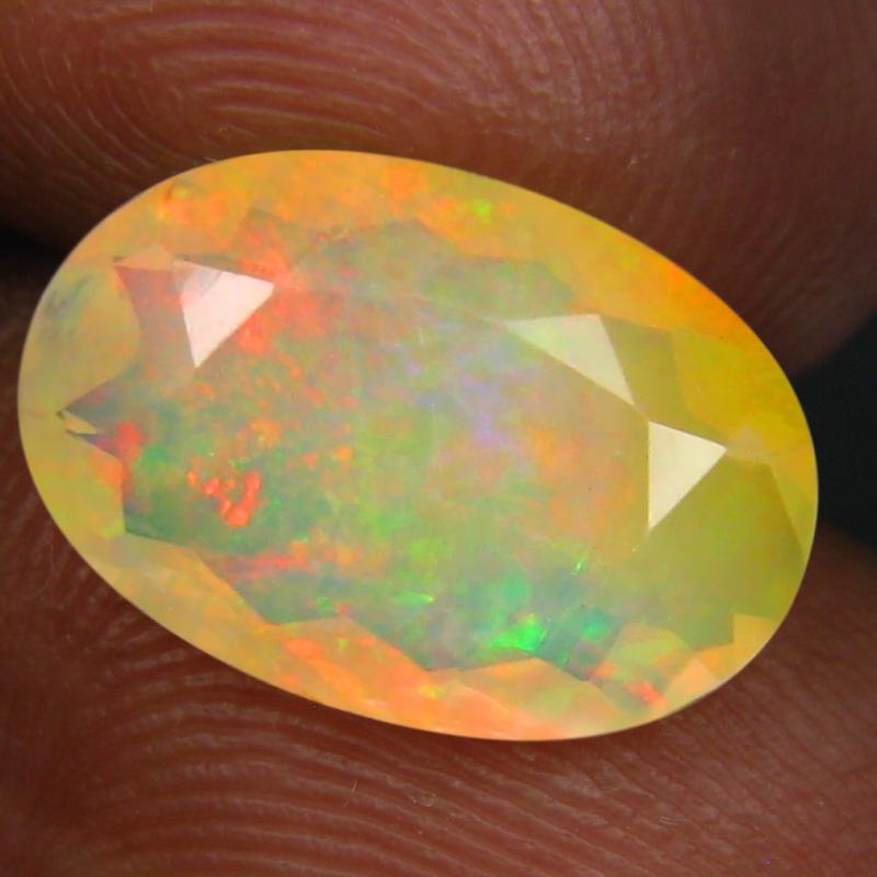 2.29 ct Amazing Oval (13 x 9 mm) Un-Heated Ethiopia Rainbow Opal Loose Gemstone