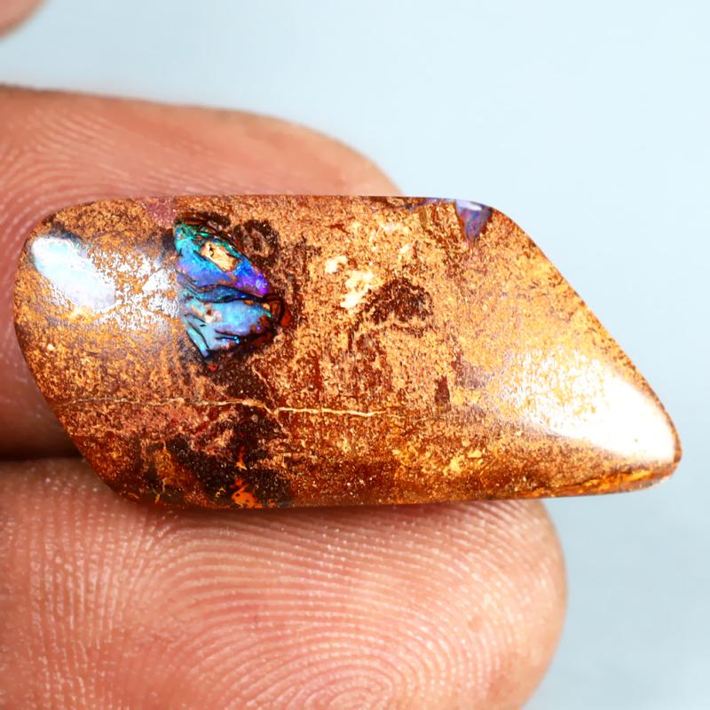 13.10 ct Marvelous Fancy Shape (27 x 12 mm) Multi Color Australian Koroit Boulder Opal Natural Loose Gemstone