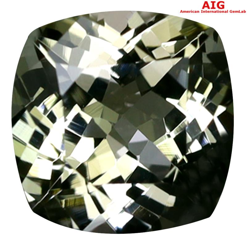 1.52 ct AIG Certified Shimmering Cushion Shape (7 x 7 mm) Blue Yellow Tanzanite Natural Gemstone
