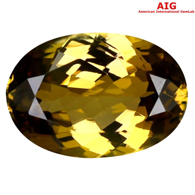 1.50 ct AIG Certified Significant Oval Shape (9 x 6 mm) Brownish Yellow Tanzanite Natural Gemstone