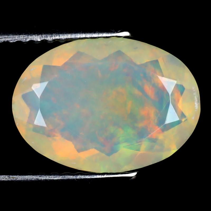 2.19 ct Amazing Oval (13 x 9 mm) Un-Heated Ethiopia Rainbow Opal Loose Gemstone