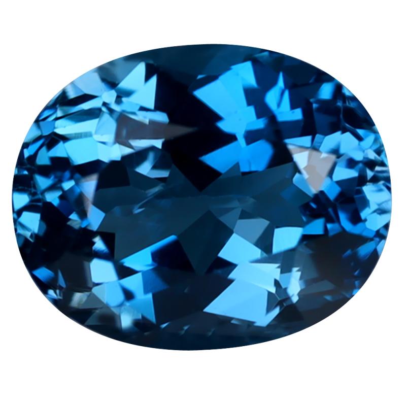 4.80 ct Beautiful Oval (11 x 9 mm) Heated Brazil London Blue Topaz Loose Gemstone