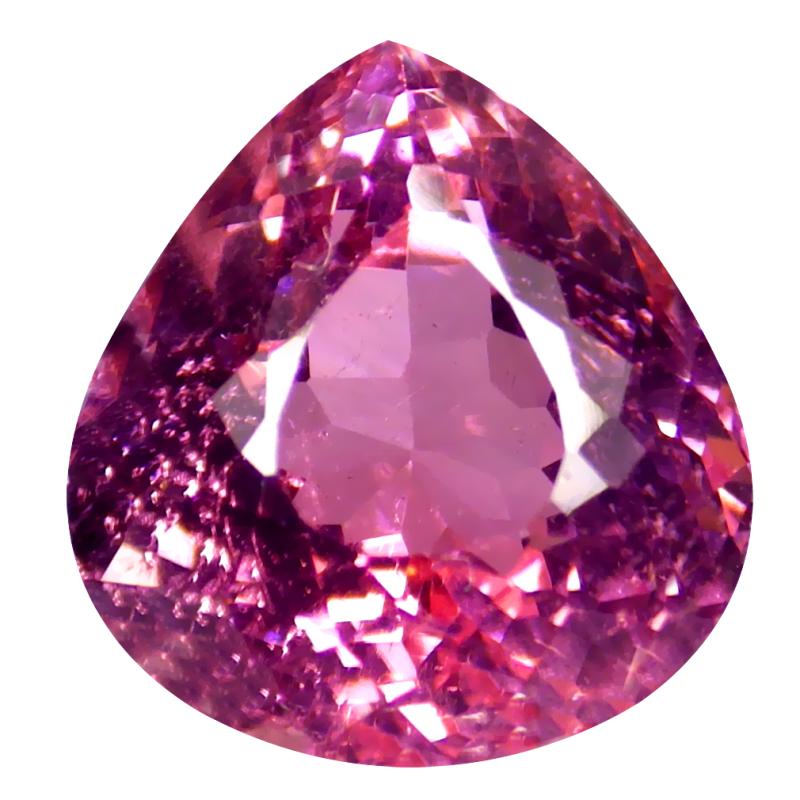 2.81 ct Good-looking Pear Cut (9 x 8 mm) Mozambique Purplish Pink Tourmaline Natural Gemstone