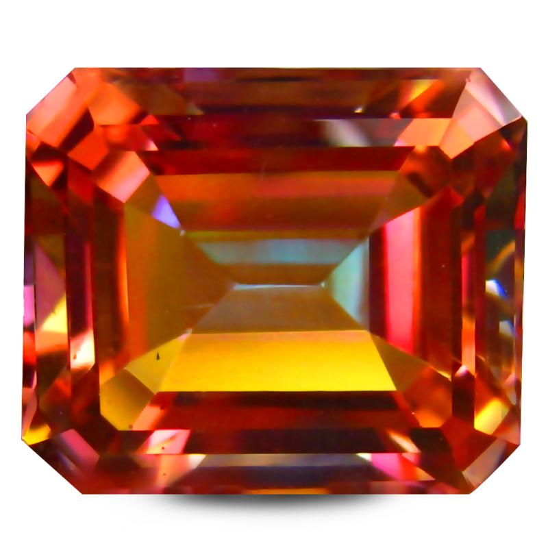 7.60 ct AAA+ Significant Octagon Shape (12 x 10 mm) Multi Color Twilight Topaz Natural Gemstone