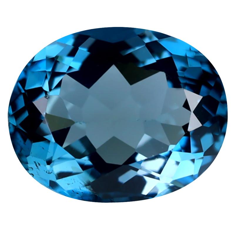 4.38 ct Supreme Oval (11 x 9 mm) Heated Brazil London Blue Topaz Loose Gemstone