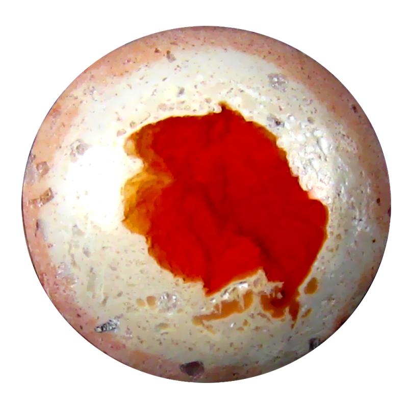 12.23 ct Great looking Fancy Cabochon (16 x 17 mm) Un-Heated Mexico Matrix Fire Opal Loose Gemstone