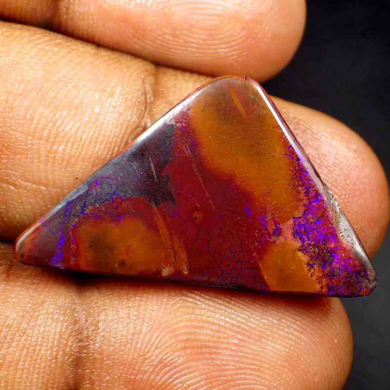 23.61 ct Magnificent Fancy Shape (28 x 17 mm) Multi Color Australian Koroit Boulder Opal Natural Loose Gemstone