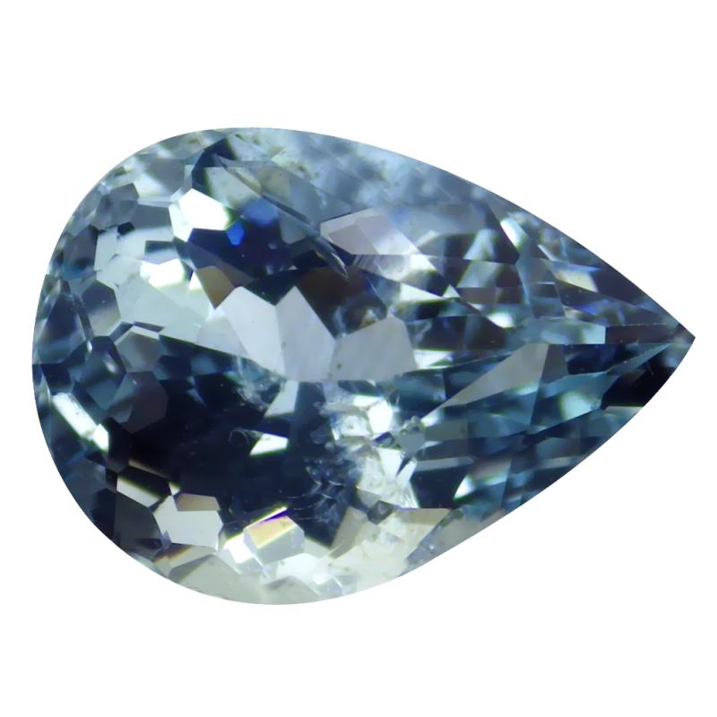 2.01 ct Resplendent Pear (10 x 8 mm) Unheated / Untreated Brazil Aquamarine Loose Gemstone