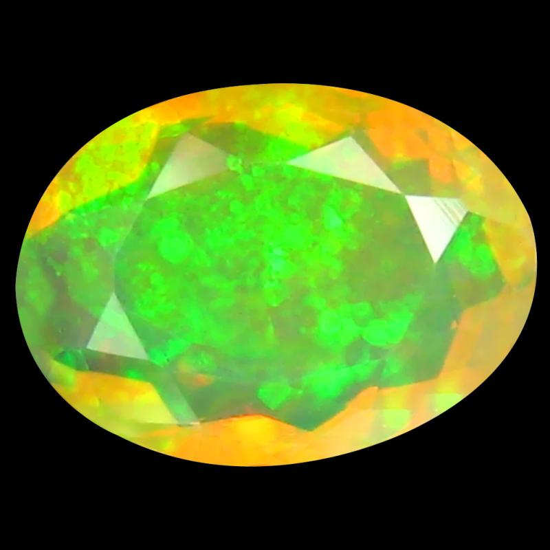 1.18 ct Valuable Oval (10 x 7 mm) Un-Heated Ethiopia Rainbow Opal Loose Gemstone
