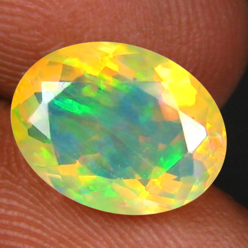1.93 ct Amazing Oval (11 x 8 mm) Un-Heated Ethiopia Rainbow Opal Loose Gemstone