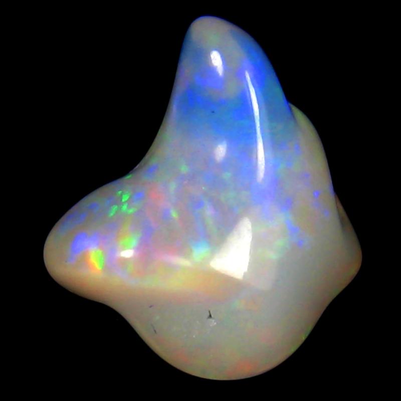 9.45 ct Superior Fancy Cut (16 x 13 mm) 100% Natural (Un-Heated) Play of Colors Rainbow Opal Natural Gemstone