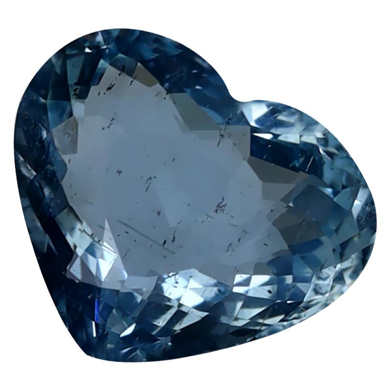 2.17 ct Supreme Heart Cut (8 x 10 mm) 100% Natural (Un-Heated) Sky Blue Aquamarine Natural Gemstone