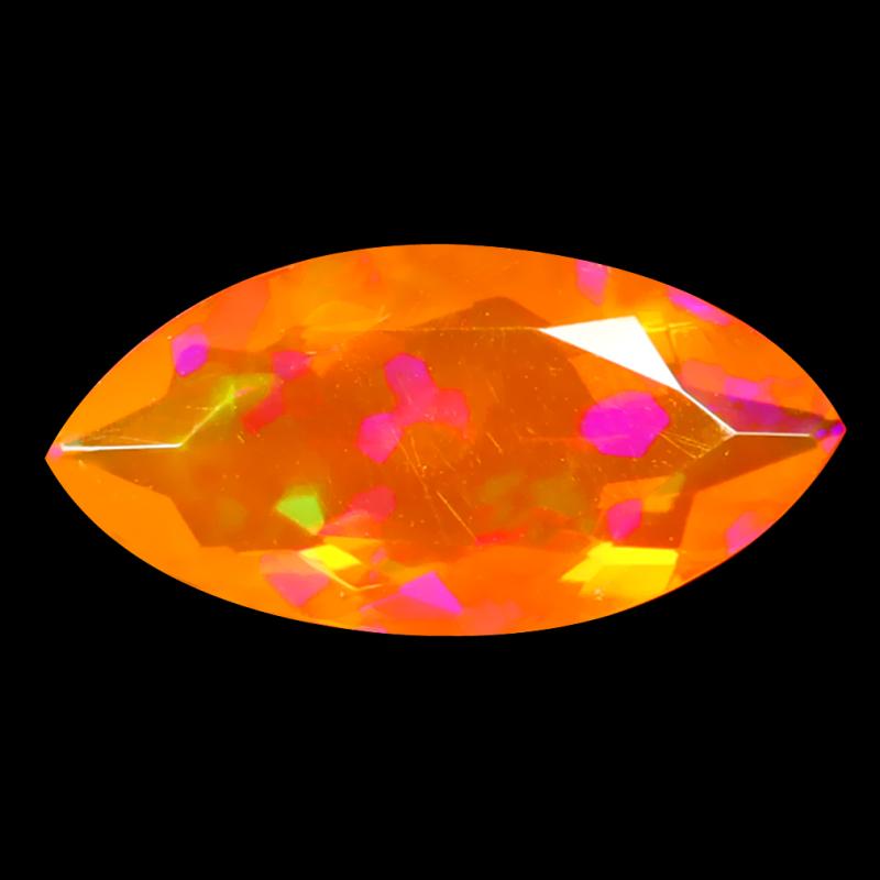 1.93 ct Fantastic Marquise Cut (15 x 8 mm) Heated Natural Orange Fire Opal Loose Gemstone