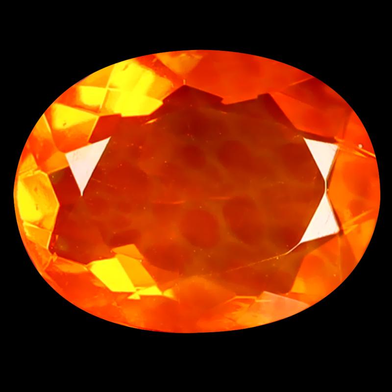 1.67 ct Super-Excellent Oval Cut (10 x 8 mm) Heated Natural Orange Fire Opal Loose Gemstone