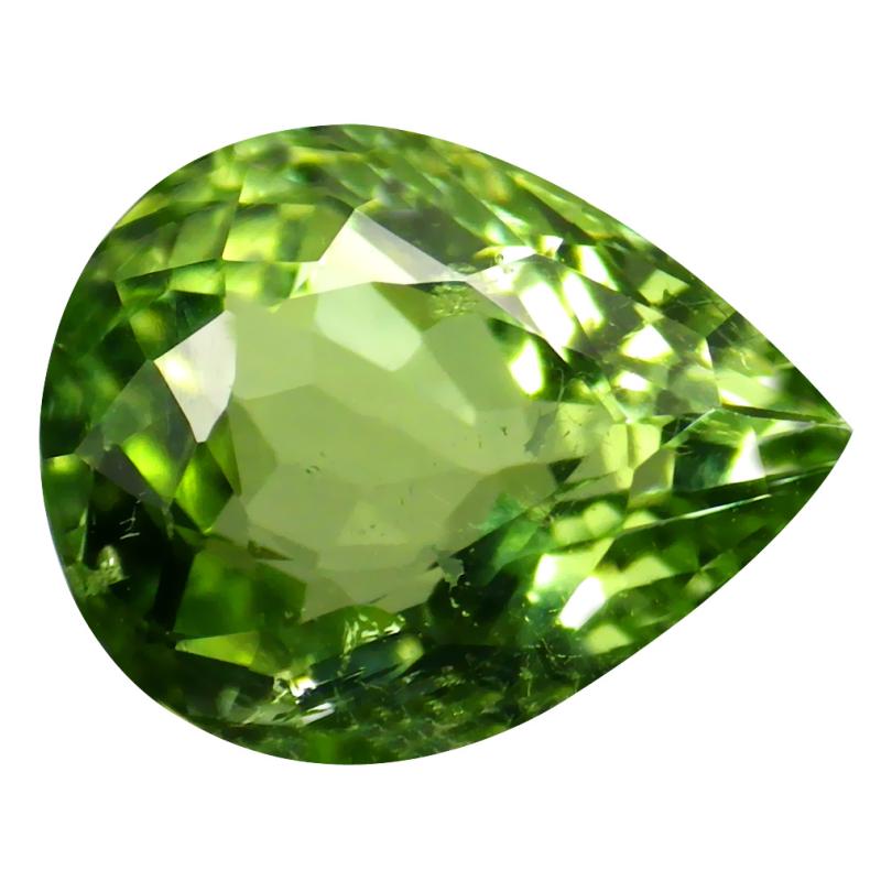 1.44 ct Valuable Pear Cut (8 x 6 mm) Mozambique Green Tourmaline Natural Gemstone