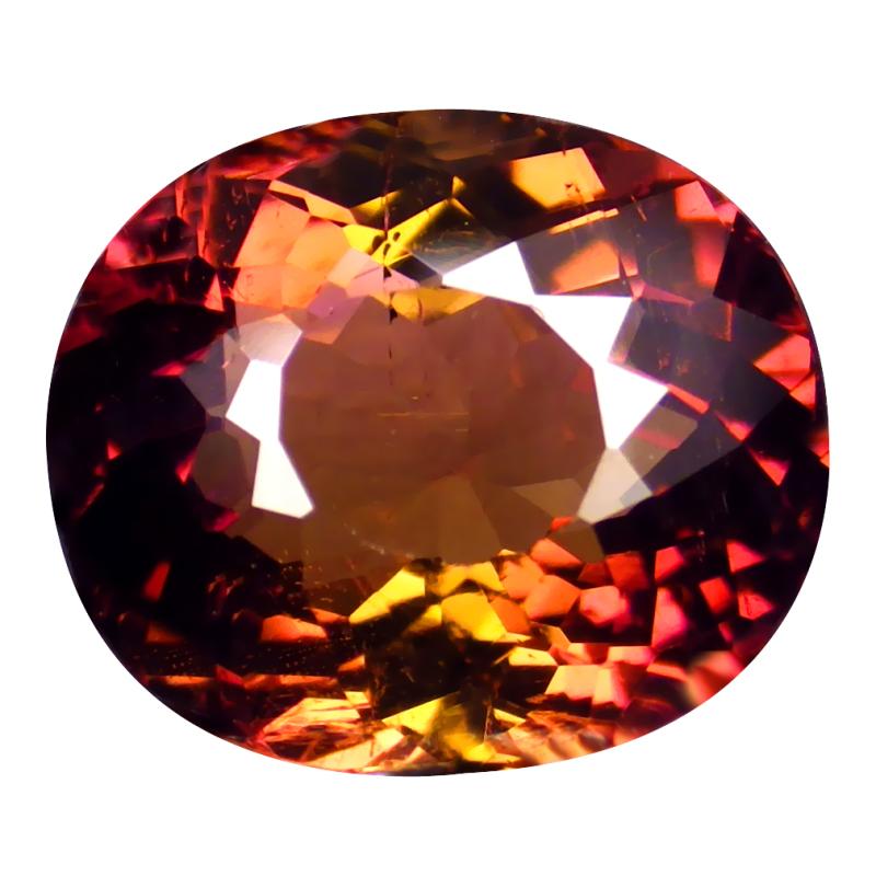 2.73 ct Spectacular Oval Cut (9 x 8 mm) Mozambique Orange Pink Tourmaline Natural Gemstone