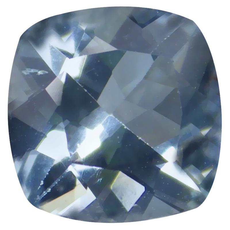 0.93 ct Excellent Cushion Cut (6 x 6 mm) Unheated / Untreated Sky Blue Aquamarine Natural Gemstone