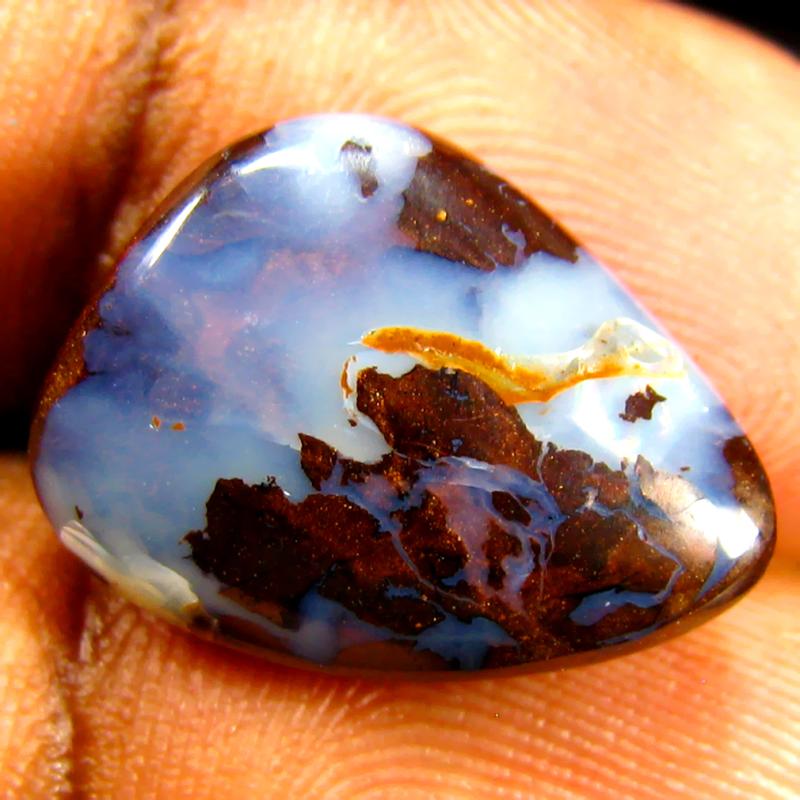 11.73 ct Fantastic Fancy Shape (18 x 13 mm) Multi Color Australian Koroit Boulder Opal Natural Loose Gemstone