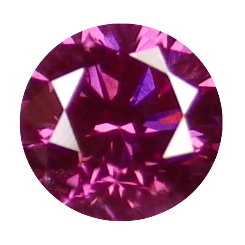 0.04 ct Splendid Round Cut (2 x 2 mm) SI Clarity Purplish Pink Diamond Loose Stone