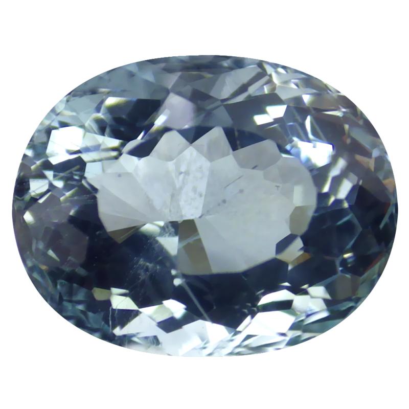3.78 ct Super-Excellent Oval (11 x 9 mm) Unheated / Untreated Brazil Aquamarine Loose Gemstone