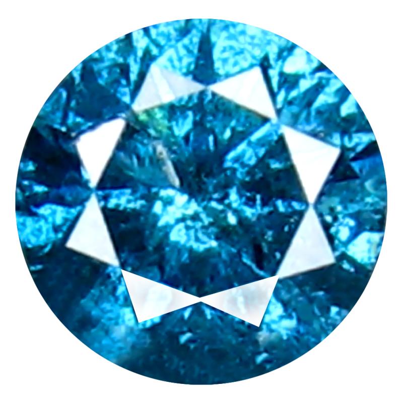 0.23 ct AAA Grade Impressive Round Cut (4 x 4 mm) 100% Natural Vivid Blue Diamond Gemstone