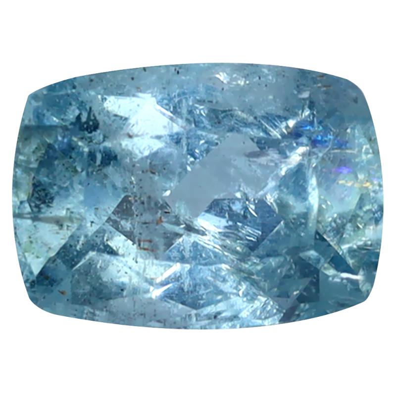 3.20 ct Cushion Cut (10 x 7 mm) de Itabira Mine Brazilian Santa Maria Blue Aquamarine