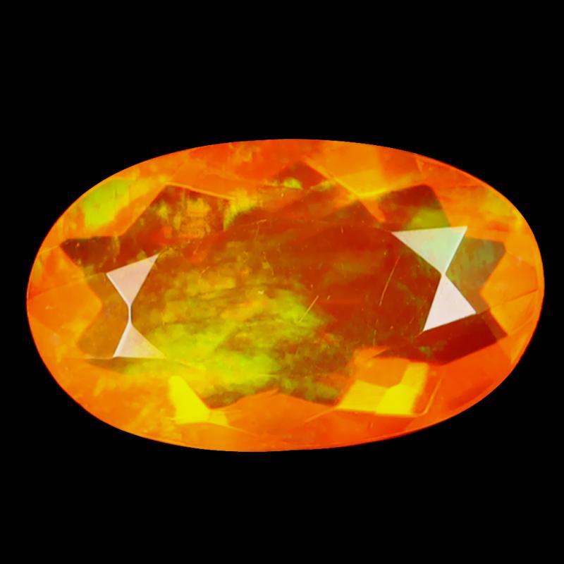 2.07 ct Eye-popping Oval Cut (13 x 8 mm) Heated Natural Orange Fire Opal Loose Gemstone