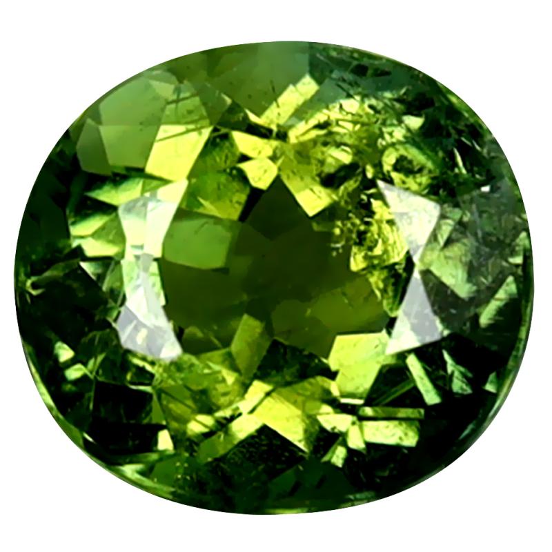 1.63 ct Supreme Oval Cut (8 x 7 mm) Mozambique Green Tourmaline Natural Gemstone