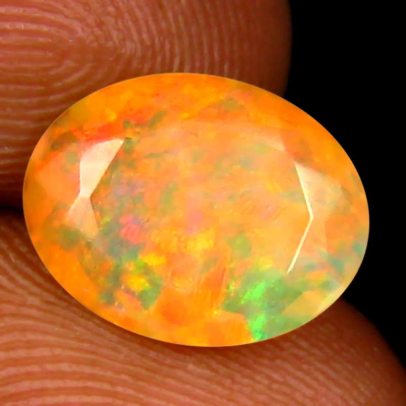 1.74 ct Marvelous Oval (11 x 8 mm) Un-Heated Ethiopia Rainbow Opal Loose Gemstone