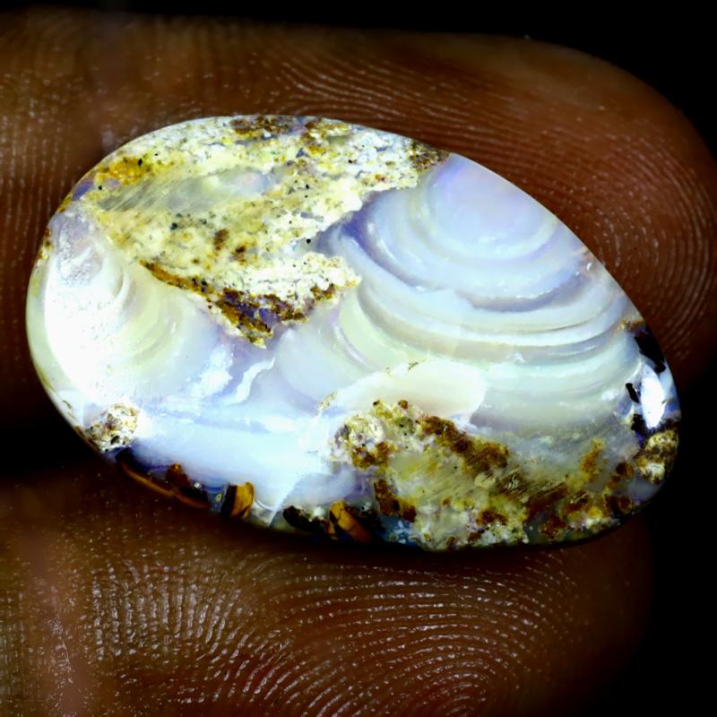 11.02 ct Romantic Fancy Shape (24 x 15 mm) Multi Color Australian Koroit Boulder Opal Natural Loose Gemstone