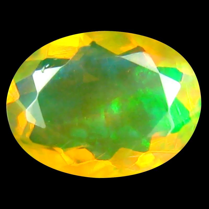 1.48 ct Lovely Oval (10 x 7 mm) Un-Heated Ethiopia Rainbow Opal Loose Gemstone