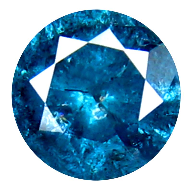 0.38 ct AAA Grade Wonderful Round Cut (5 x 5 mm) 100% Natural Vivid Blue Diamond Gemstone