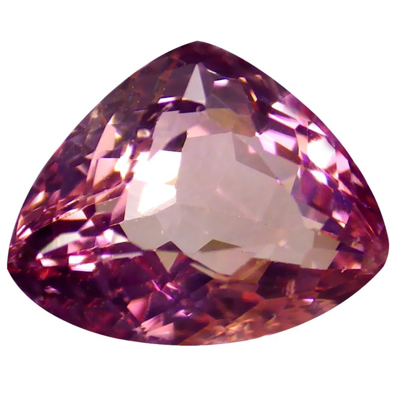 1.79 ct Pleasant Trillion Cut (9 x 7 mm) Mozambique Pink Tourmaline Natural Gemstone