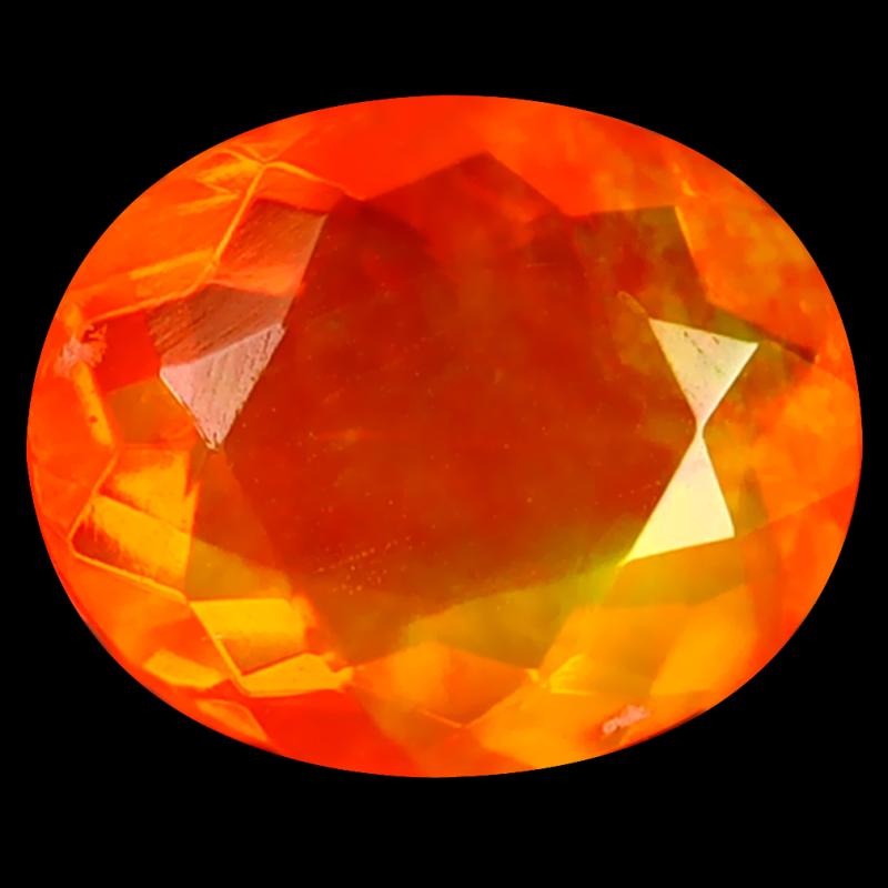 1.66 ct Romantic Oval Cut (10 x 8 mm) Heated Natural Orange Fire Opal Loose Gemstone