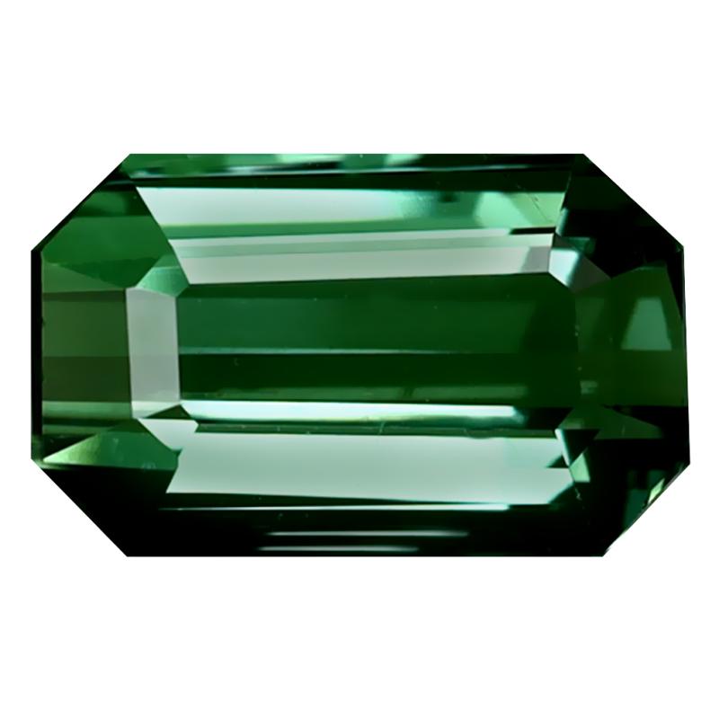 3.42 ct Grand looking Octagon Cut (11 x 7 mm) Mozambique Green Tourmaline Natural Gemstone