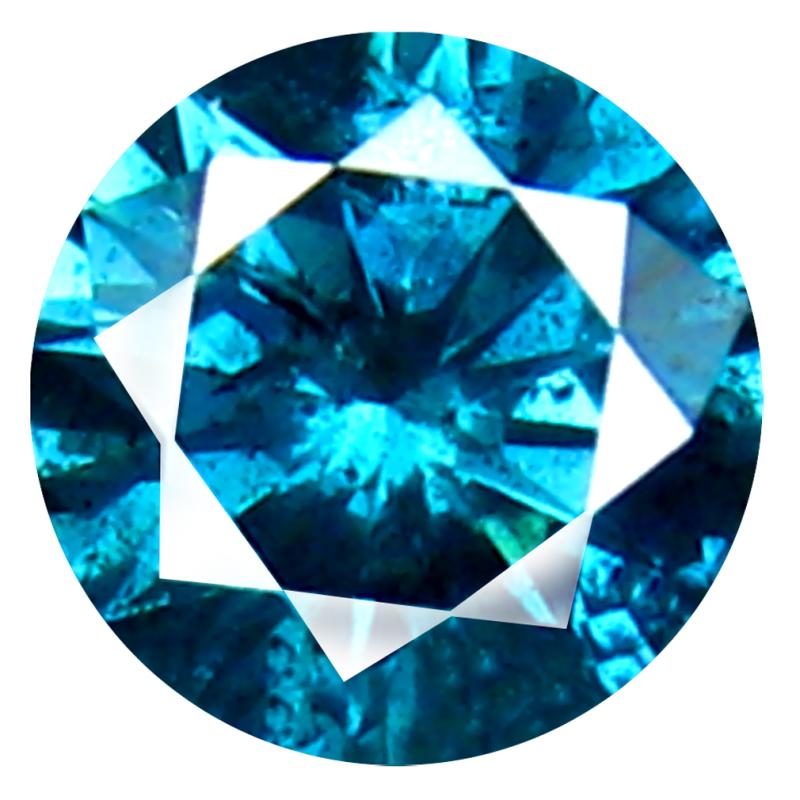 0.29 ct AAA Grade Premium Round Cut (4 x 4 mm) 100% Natural Vivid Blue Diamond Gemstone