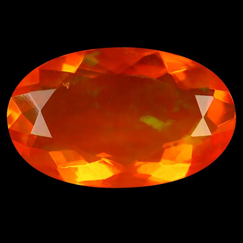 2.41 ct Premium Oval Cut (14 x 9 mm) Heated Natural Orange Fire Opal Loose Gemstone