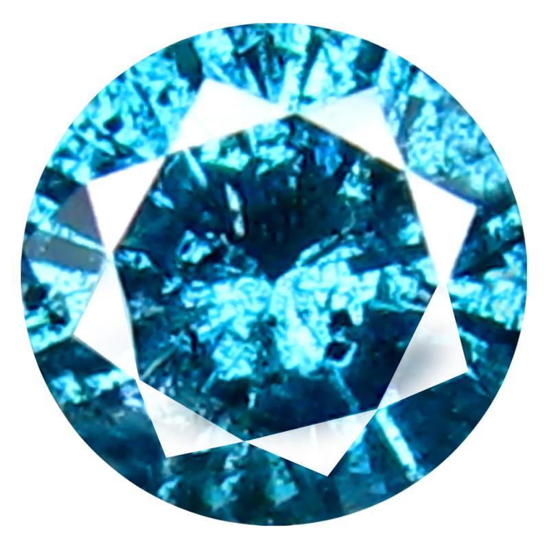 0.23 ct AAA Grade Elegant Round Cut (4 x 4 mm) 100% Natural Vivid Blue Diamond Gemstone