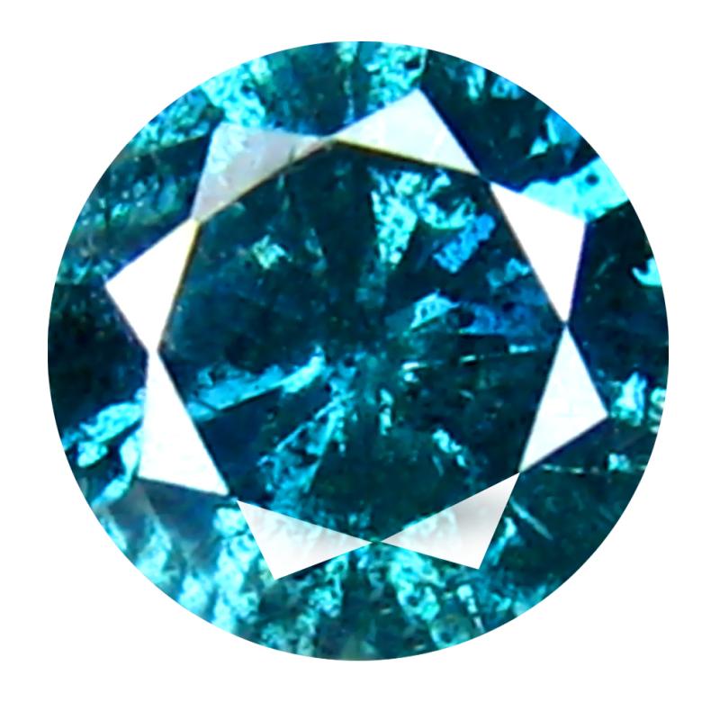 0.29 ct AAA Grade Best Round Cut (4 x 4 mm) 100% Natural Vivid Blue Diamond Gemstone