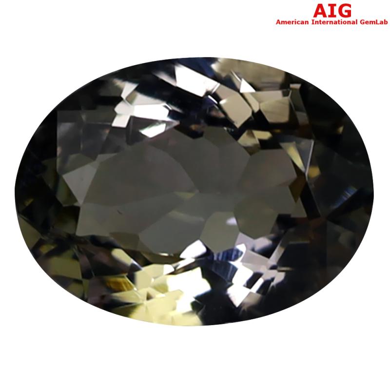 1.30 ct AIG Certified Impressive Oval Shape (8 x 6 mm) Blue Yellow Tanzanite Natural Gemstone
