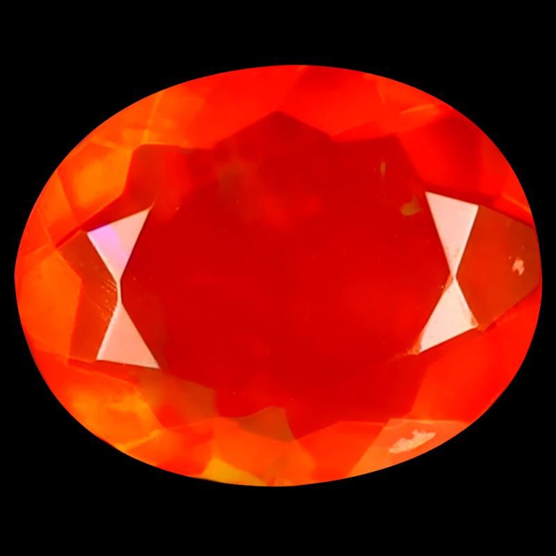 1.63 ct Lovely Oval Cut (11 x 9 mm) Heated Natural Orange Fire Opal Loose Gemstone