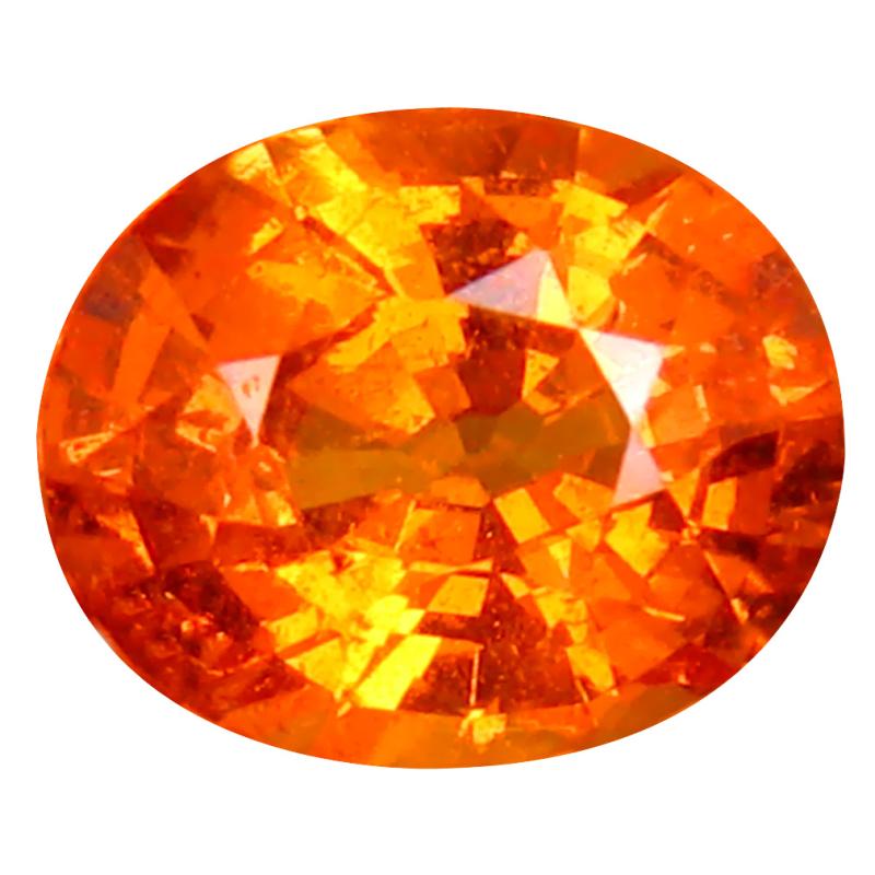 1.47 ct Elegant Oval Cut (7 x 6 mm) Namibia Fanta Orange Spessartine Natural Gemstone