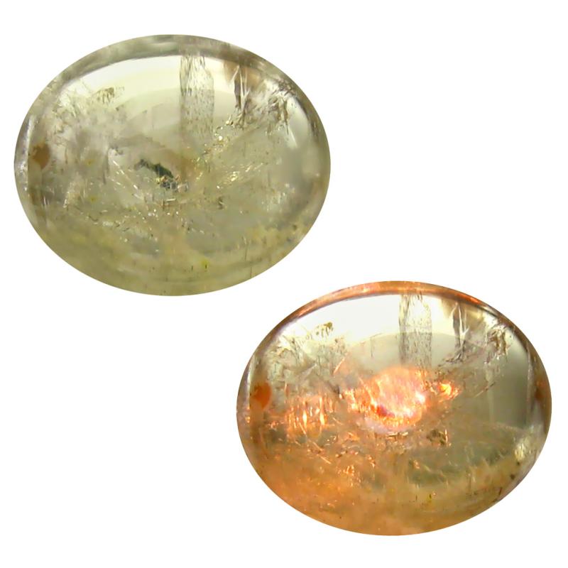 4.69 ct Stunning Oval Cabochon Shape (12 x 10 mm) Un-Heated Color Change Diaspore Natural Gemstone