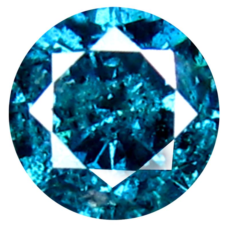 0.26 ct AAA Grade Unbelievable Round Cut (4 x 4 mm) 100% Natural Vivid Blue Diamond Gemstone