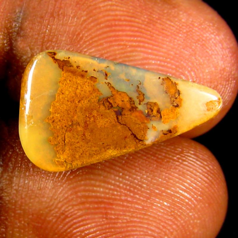 5.02 ct Lovely Fancy Shape (18 x 11 mm) Multi Color Australian Koroit Boulder Opal Natural Loose Gemstone