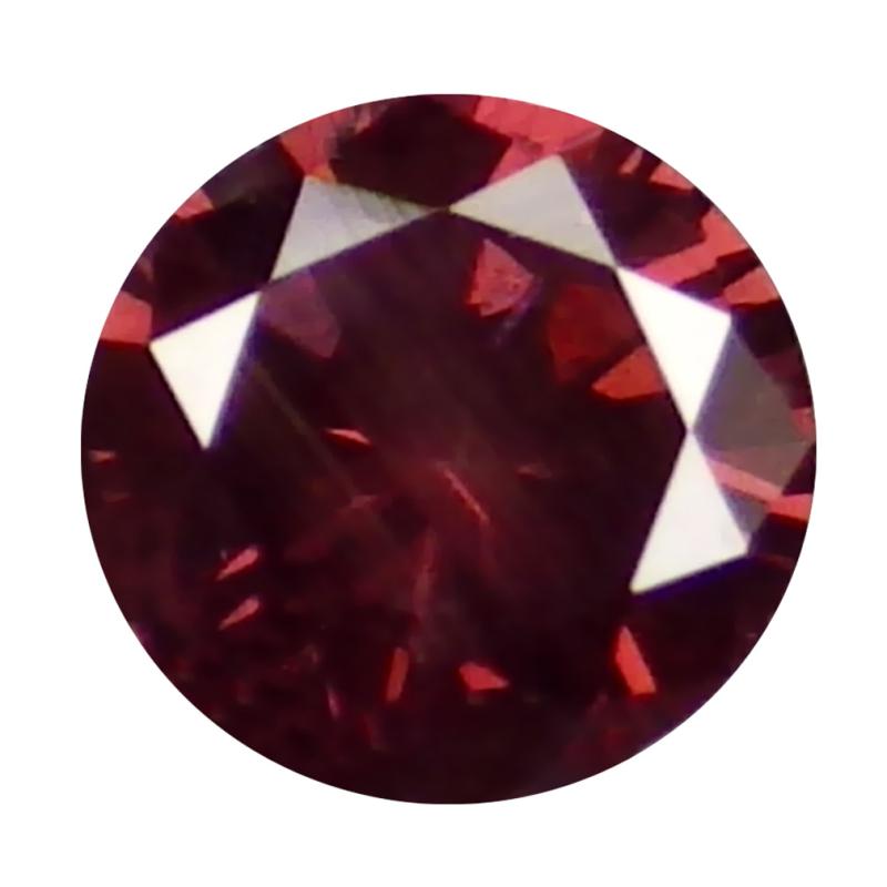 0.07 ct Splendid Round Cut (3 x 2 mm) SI Clarity Purplish Pink Diamond Loose Stone