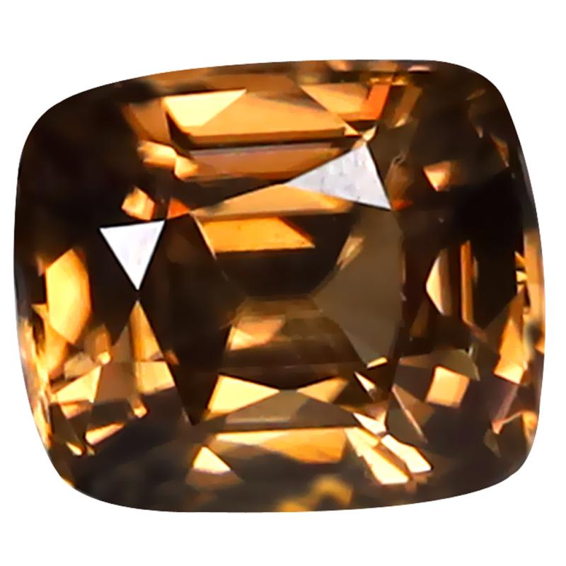 1.92 ct Marvelous Cushion Cut (7 x 6 mm) 100% Natural (Un-Heated) Honey Brown Zircon Natural Gemstone