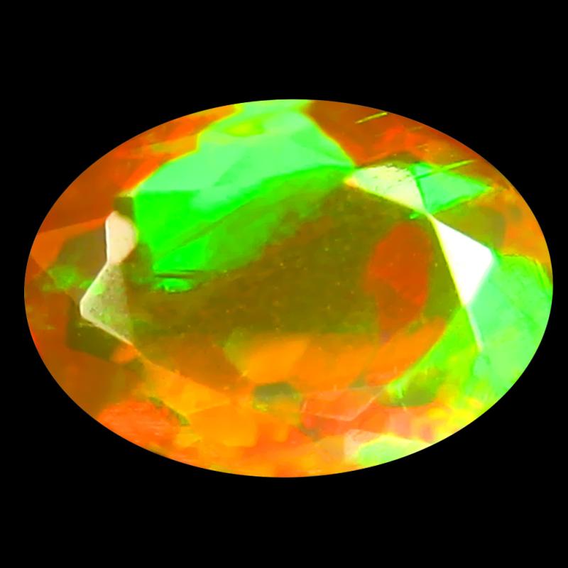 1.28 ct Fair Oval (10 x 7 mm) Un-Heated Ethiopia Rainbow Opal Loose Gemstone
