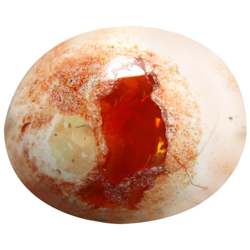 18.94 ct Pretty Oval Cabochon (22 x 19 mm) Un-Heated Mexico Matrix Fire Opal Loose Gemstone